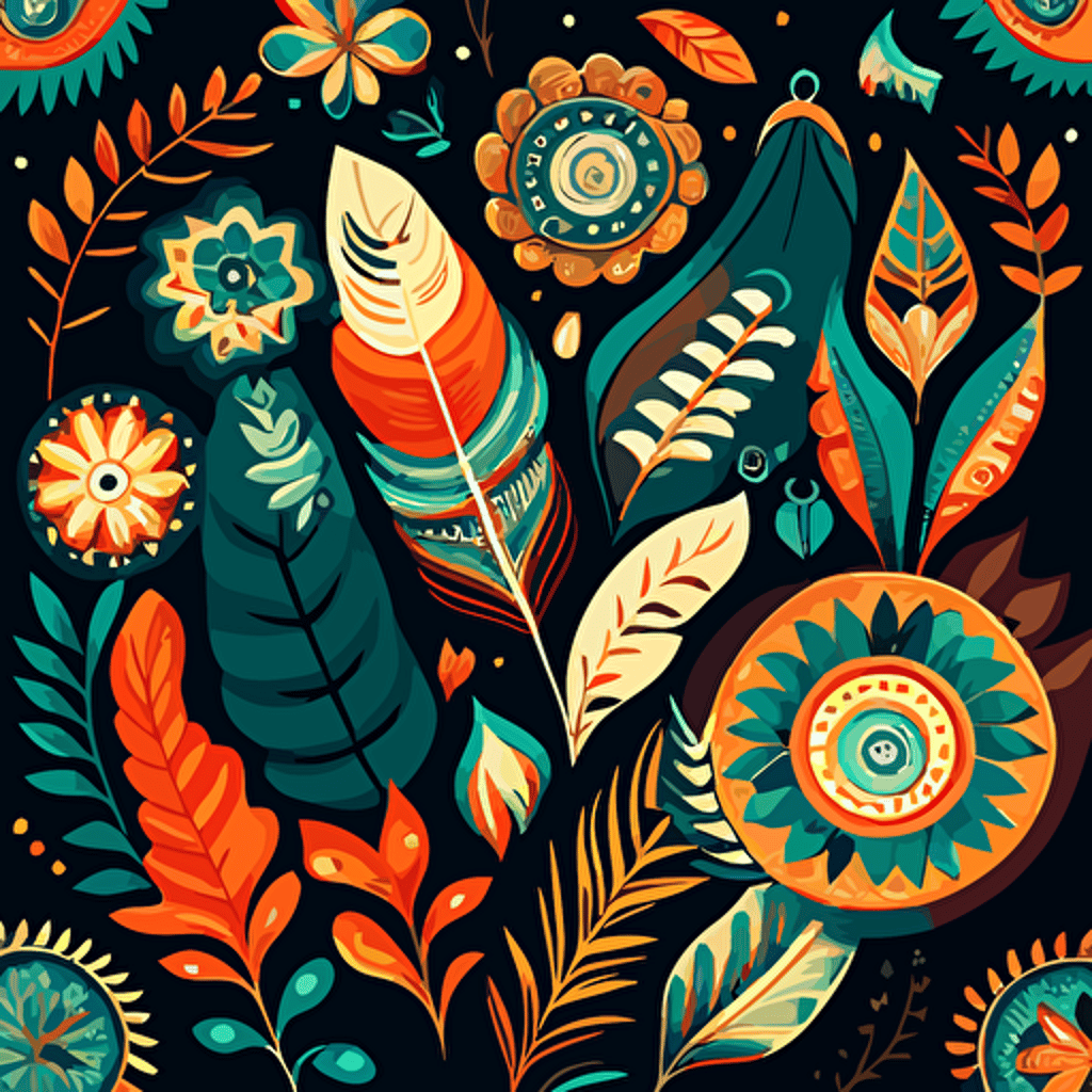 patterns and motifs that showcase your love for bohemian style, vector style