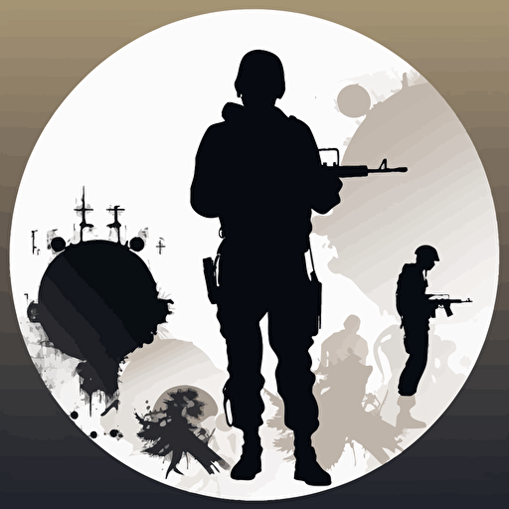 silhouett Design ,simple illustration ,information war,vector ,silhouette