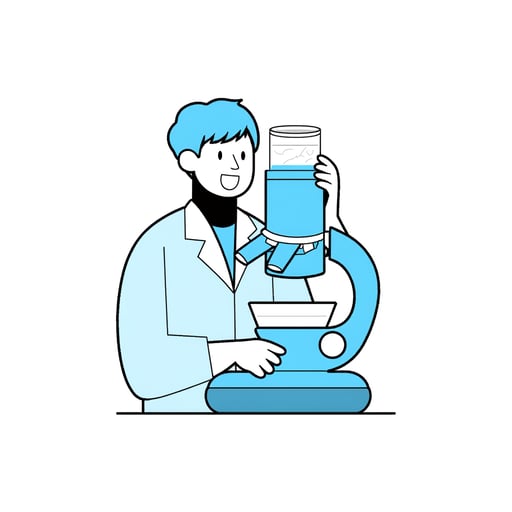 a researcher using a microscope