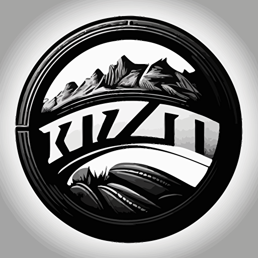 vectorize rim logo black and white