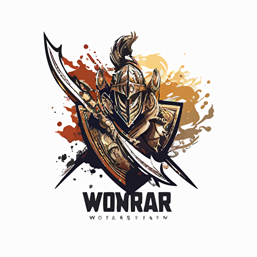 logo, design agency, warrior, modern, white background, Vector