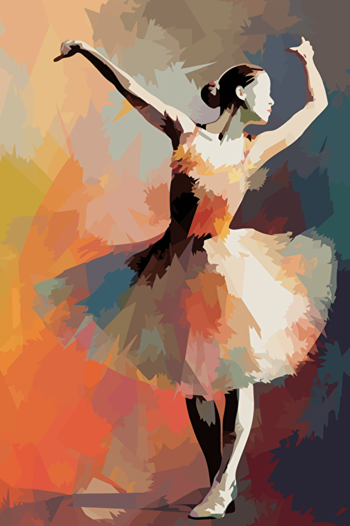 minimalism by Edgar Degas, limited color palette artwork, vector based, unique and extraordinary,