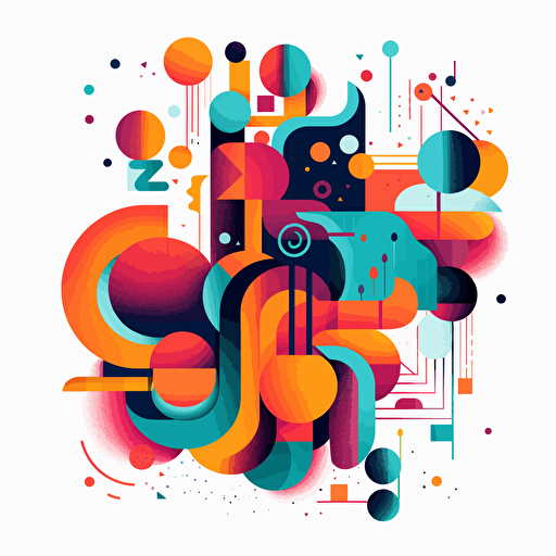 vector abstract shapes colorful