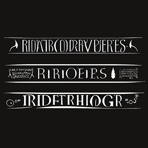 simple horizonal harry potter themed vector text dividers