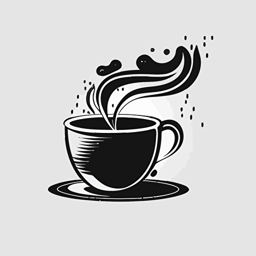 simple line image 2d vector coffee cup steaming