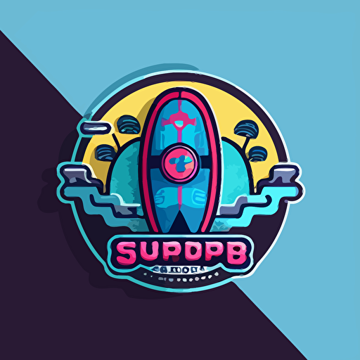 sup board logo design, Illustration, digital art with a flat, vector style,