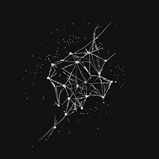 create a black vector line logo using the concept of connections