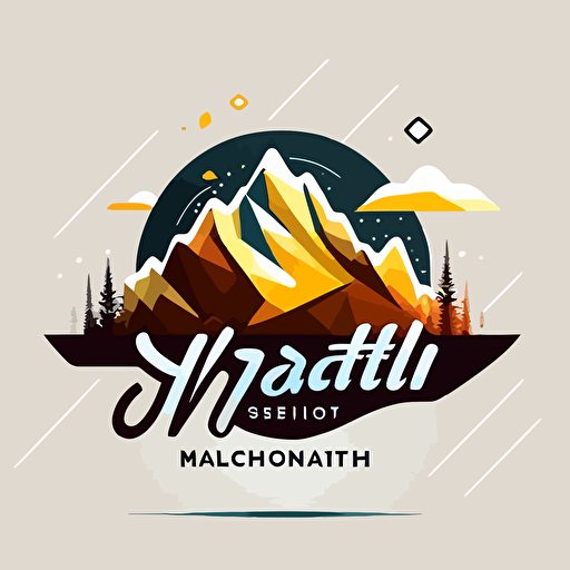 logo design for It company, high qality, mountain, vector, flat 2d, company logo, sing style, new technologies, it shcool & coworking