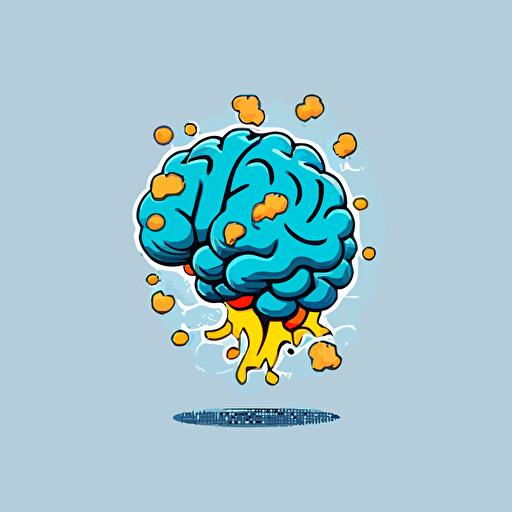 brain contain of small brains, crypto, dao, vector logo