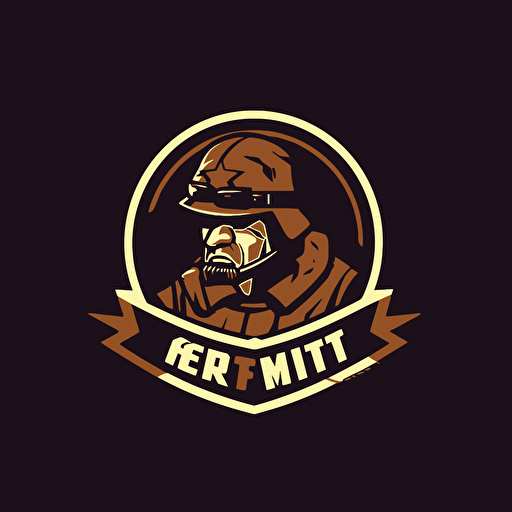 e-sport minimalistic logo, flat background, world war 2, vector