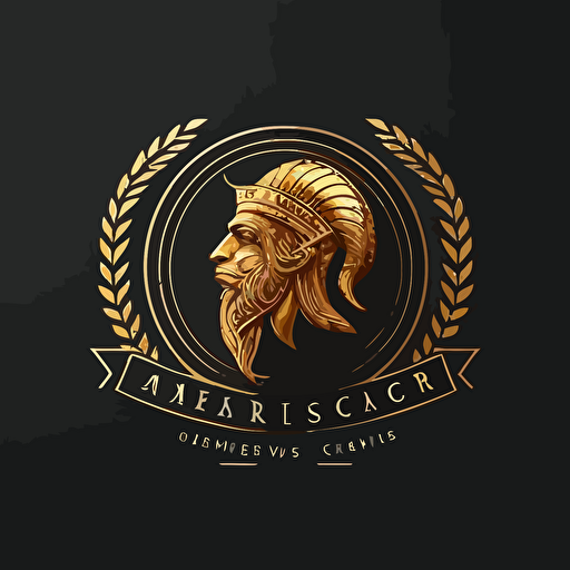 create logo for a modern day investment company with ancient greek mythology theme. modern, minimalistic, 10 logos, vector logo, gold