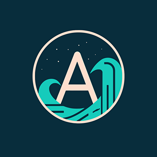 Letter A, logo for furniture brand, abstract, flat, minimalistic, waves minimal line, vector, dribble, behance, pinterest, award winner.