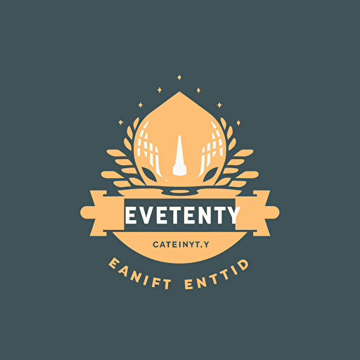 event agency logo vector style on solid background