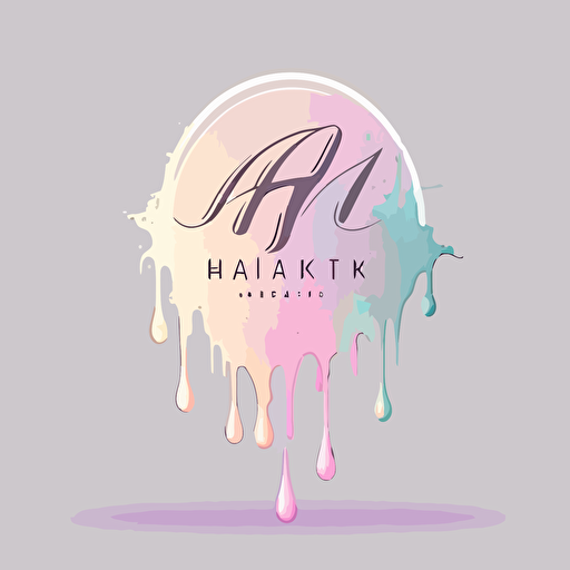 logo,vector,named hairink,pastel colors,minimalist ,vector