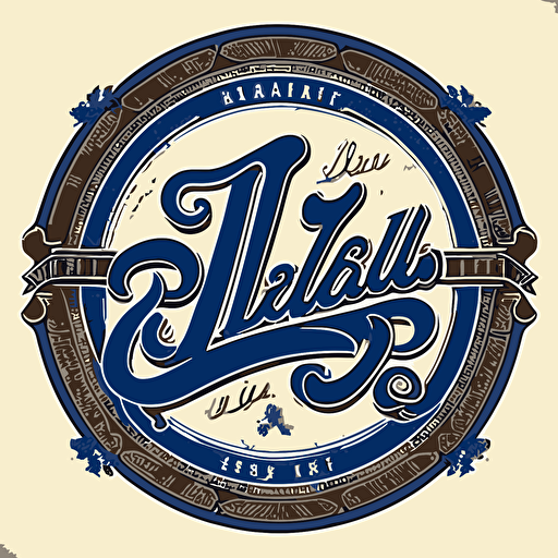 A Logo for a company that is called L.A. Make it look like the LA dodgers logo and make it a vector image.