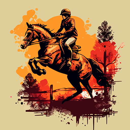 horse riding vector
