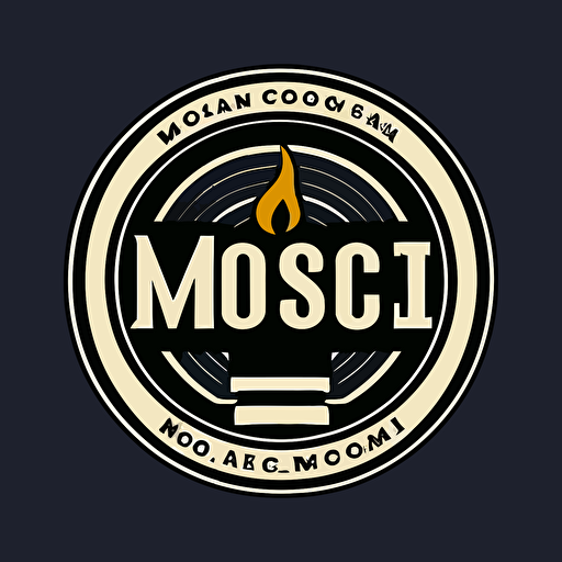 a moscot logo of a candle , simple , vector