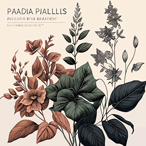 pdf vector drawing of botanicals and florals