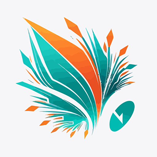 vector illustration, company logo, management tool, sleek, vibrand teal and orange colours, modern, no background, transparent background, innovative, result-driven, efficient, reliable, no complex designs, collaborative, user-friendly