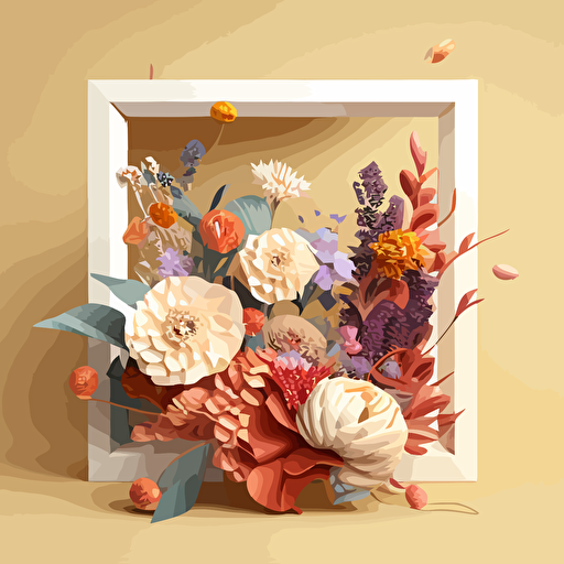 flower composition vectoriel display