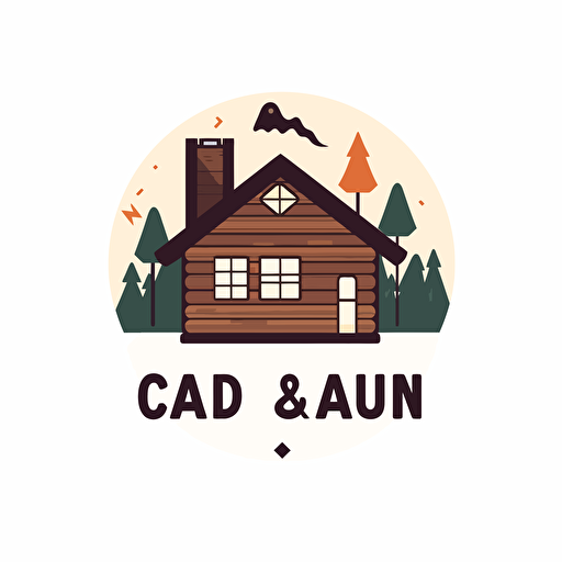 board game cabin, flat 2d logo:3, white background, vector