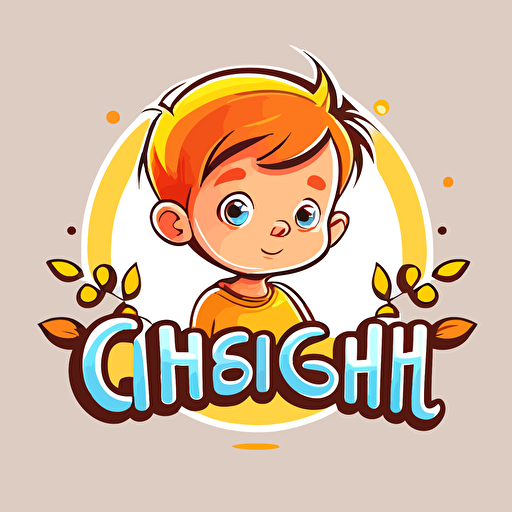 name, logo, childish, vector