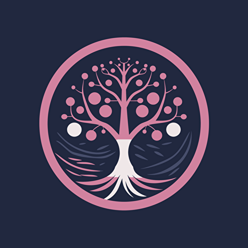 a geneological vector icon, perfect for creating genealogy sites royalty illustration, in the style of dark pink and indigo, eco-kinetic, logo, paleocore, whitcomb-girls, nihilcore, relational aesthetics