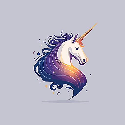 minimalist logo design featuring a cute and detailed unicorn illustration by andy worhol, full color, highly detailed, digital painting, inspired by fantasy, vector file, high resolution, original concept, trendy and memorable, in a way that captures the magic and wonder of the mythical creature