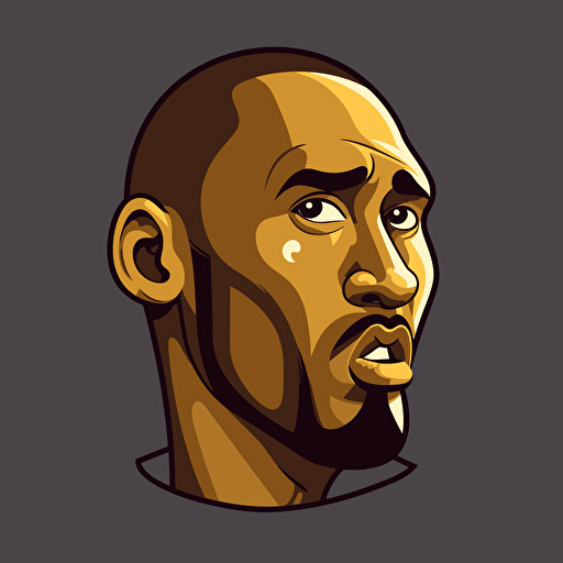 Kobe Bryant head, cartoon, svg, vector
