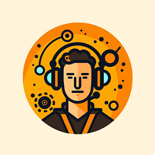 Technical Support icon, vector, simple