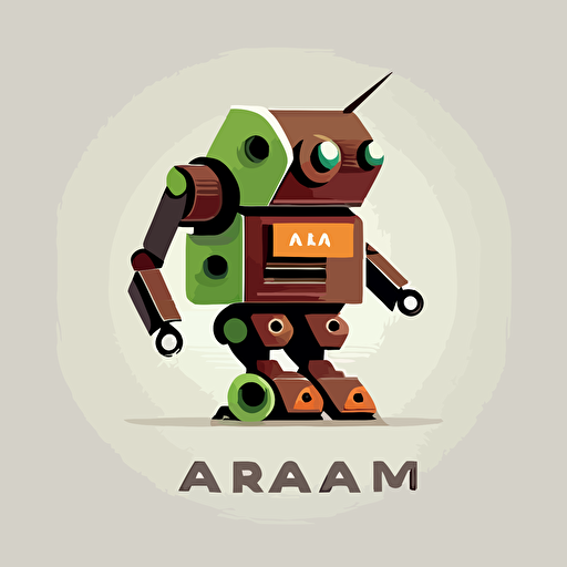 minimalistic vector logo of ai robot