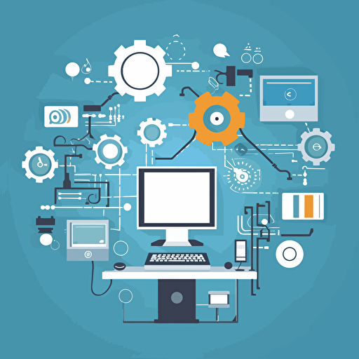 software integration vector art