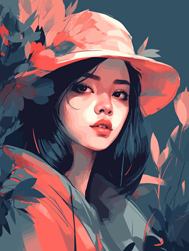 Rose::modern minimalist illustration::2 change Fresh, A clean background, Gradient color, Vector，White background