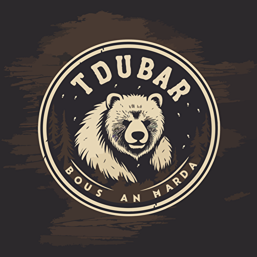 simple logo for a coffee roasters company called tundra vector style