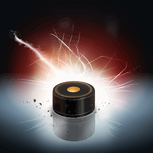 hockey puck struck by lightning vector at