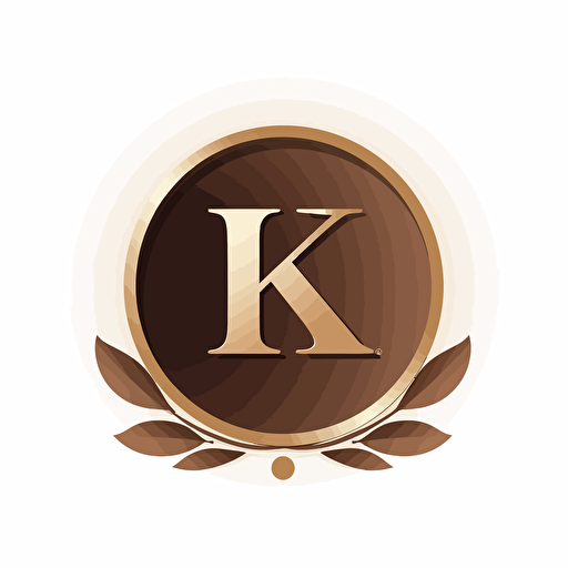 award winning simple k logo, vector, blank background