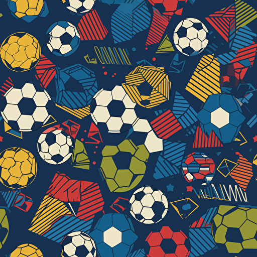 soccer themed pattern illustration vectors