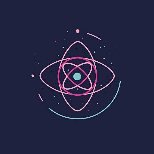 a logo for an agency named superposition that is quantum mechanics notation themed vector style