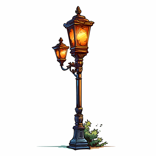2d vector streetlamp