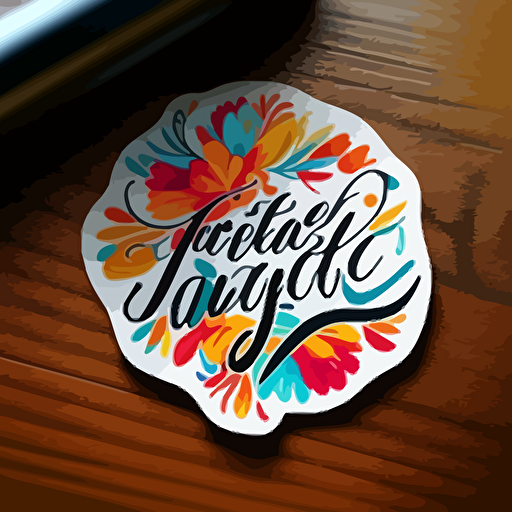 a sticker, "It Takes Courage To Be Different", vector style, colorful, script font, simple, written in English