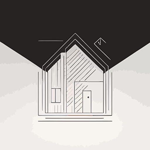minimal line logo of house, vector