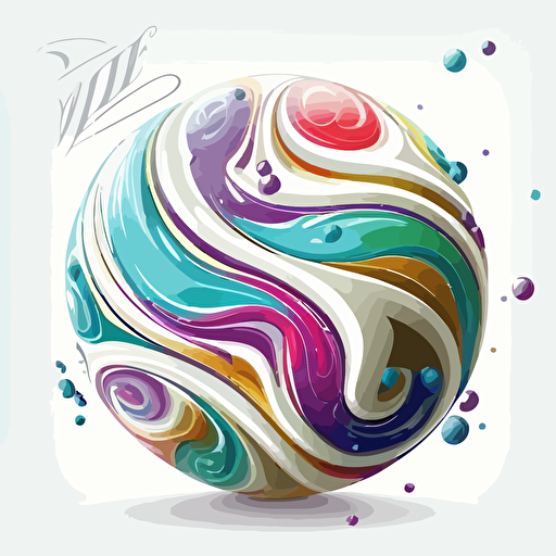 symbolic, iconic logo of marble , colorful vector, on white background