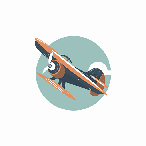Vector flat plane logo, vector illustration