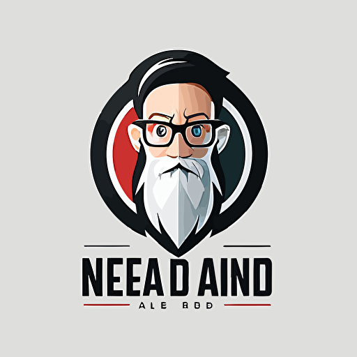 logo for a gaming company called nerd alert gaming. Simple, flat logo. Body of the logo will be an exclamation mark with nerd glasses on top. Vector with a white background.