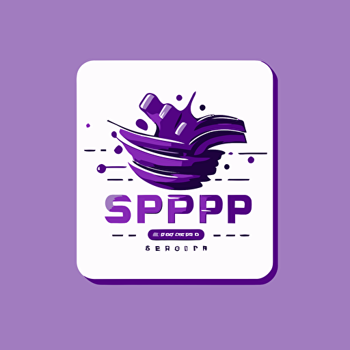 modern simple purple vector logo for ecommerce system called SPEshop