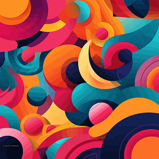 vector illustration colorful accent abstract shapes