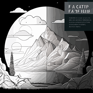 flat vector pdf image, coloring page