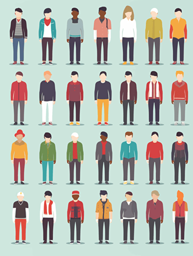 flat people, vector, high quality,