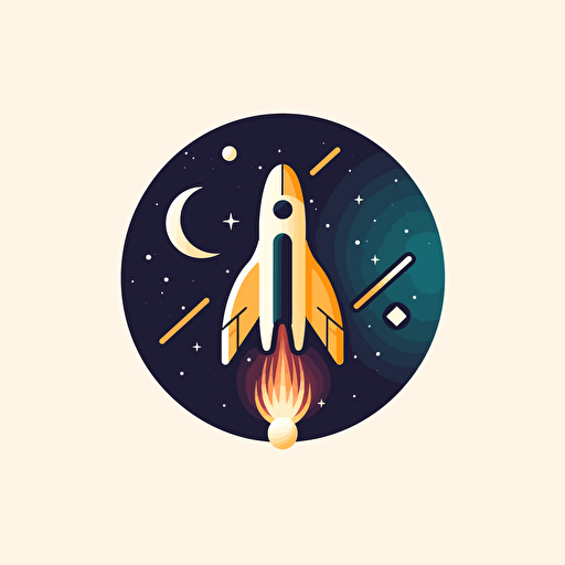 auto letter generator startup logo, document Inc.-inspired refinement, minimalist celestial elements, contemporary atmosphere, vector illustration, Adobe Illustrator