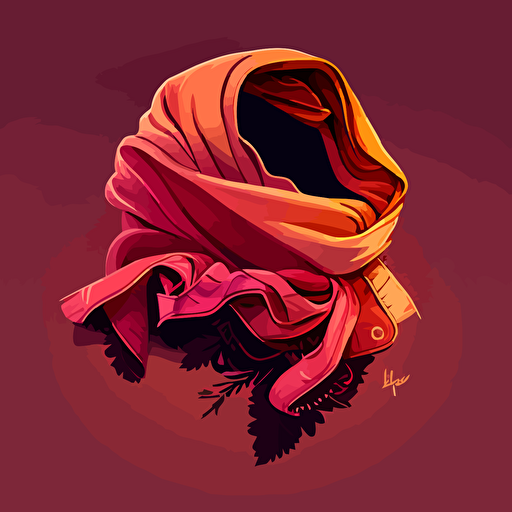 vector illustration of a scarf